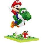 Kit modelisme superhero mario fly yoshi building building blocks jouets 3d dinosaure modegravele assembleacute ...