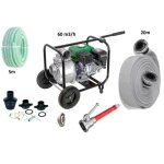Kit motopompe incendie piscine - pompe tuyau lance complet 60m3 / h