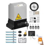 Kit motorisation portail coulissant - galo - 600 kg - wifi - 4 tlcommandes - feu  led