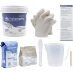 Kit de moulage mains - - 2 mains adultes ou 3 mains enfants - 450 g alginate - 1 kg pl�tre - pichet doseur ...