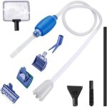 Kit de nettoyage 5 en 1 pour aquarium changement deau avec tuyau de 17m accessoire universel pompe a ...