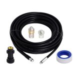Kit de nettoyage et d�bouchage de tuyaux d?�vacuation 15 m pour nettoyeur haute pression - avec adaptateur ...