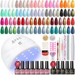 Kit ongle gel uv - zuuko - 38 pi�ces - 20 couleurs - lampe uv led - 5 / 30 / 60 sec - base + 4 top coats ...
