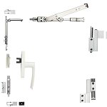 Kit oscillo - battant galicube 1 v fapim  crmone gea - compas moyen 562  1200 mm - noir 9005 - 1330bf ...