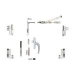 Kit oscillo - battant galicube 2 v fapim  crmone nefer midi - compas moyen 562  1200 mm - blanc 9010 ...