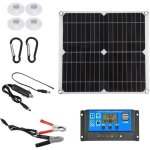 Kit de panneaux solaires 100 watt systme monocristallin hors rseau pour les maisons rv bateau 18v / ...