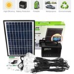 Kit panneau solaire 10w 18v + 4 ampoule 2 usb pour tlphone portable camping extrieur chargeur - gnrateur ...