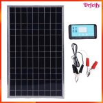 Kit de panneau solaire 12v - akozon - 100w - 23% rendement - contr�leur usb / type - c / dc - ip67