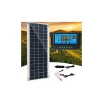 Kit panneau solaire 300w 12v chargeur batterie r�gulateur 60a camping - car yacht jardin ext�rieur �clairage ...