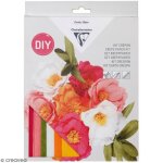 Clairefontaine kit papier cr�pon � bouquet de fleurs � - 21 pi�ces