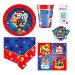 Kit anniversaire ( cde 5 ) - pat patrouille - complet - 8 assiettes - 8 gobelets - 16 serviettes
