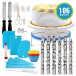 106 pcs kit de p�tisserie plateau tournant de g�teau diy ustensiles kits d�coration pour gla�age d�co ...