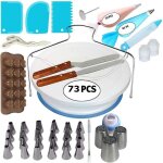 Kit de ptisserie - heureux dacheter - 73 ustensiles - plateau tournant - buses en inox - sacs rutilisables ...