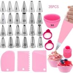 Kit de ptisserie - professionnel - 35 pcs - ustensiles de cuisson - dcoration de gteaux - facile  ...
