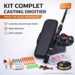 Kit p�che complet canne t�lescopique 18 m + moulinet casting droitier + leurres + sac transport