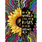 Kits de peinture diamant - amoune - tournesols et lettres - 30x40 cm - diy 5d - mixte