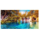 Kit peinture diamant diy complet cascade au coucher du soleil 50x100cm diamond painting broderie par ...
