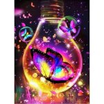 Kit de peinture diamant - zgeer - papillon - 30x40 cm - diy 5d - multicolore