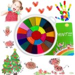 Kit de peinture au doigt amusant lavable pour enfants avec livre peinture sans danger pour enfants de ...