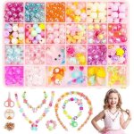 Kit de perles pour enfants - diy - bijoux enfant - bracelets colliers - cadeaux danniversaire