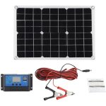 Kit photovoltaïque - gxu - panneau solaire 20w flexible - contrôleur solaire 10a - pour camping - car ... Kit photovoltaïque - gxu - panneau solaire 20w flexible - contrôleur solaire 10a - pour camping - car ...