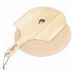 Kit pierre � pizza + pelle � pizza pour barbecue char - broil