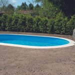Kit piscine enterrable - aqualux - piscine acier - ovale - 700 x 350 cm - hauteur 120cm avec �chelle ...