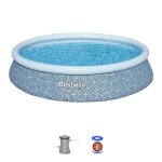 Kit piscine gonflable bestway - fast set - 396 x 84 cm - ronde (filtre à cartouche 1 cartouche) Kit piscine gonflable bestway - fast set - 396 x 84 cm - ronde (filtre à cartouche 1 cartouche)