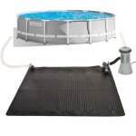 Kit piscine prism frame ronde tubulaire (�)427 x (l)107m et chauffage solaire