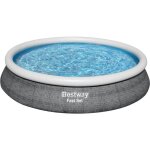 Kit piscine hors sol autoportante bestway - fast set? - 457 x 84 cm - ronde (livre avec une pompe et ...