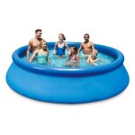 Kit piscine hors sol - edg - piscine gonflable - autoportante - 305 x 305 cm - avec systme filtration ...