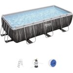 Kit piscine hors sol tubulaire bestway - power steel? - 404 x 201 x 100 cm - rectangulaire (filtre  ...