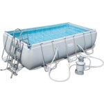 Kit piscine hors sol tubulaire bestway - power steel? - 404 x 201 x 100 cm - rectangulaire (filtre  ...