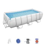 Kit piscine hors sol tubulaire bestway - power steel? - 404 x 201 x 100 cm - rectangulaire (livre avec ...