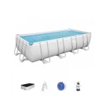 Kit piscine hors sol tubulaire bestway - power steel? - 488 x 244 x 122 cm - rectangulaire (filtre  ...