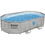 Kit piscine hors sol tubulaire bestway - power steel? - 488 x 305 x 107 cm - ovale - (filtre  sable ...