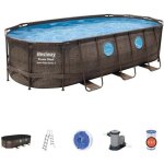 Kit piscine hors sol tubulaire bestway power steel? - 549 x 274 x 122 cm - ovale (pompe de filtration ...