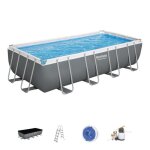 Kit piscine hors sol tubulaire bestway - power steel? - 549 x 274 x 122 cm - rectangulaire (filtre � ...