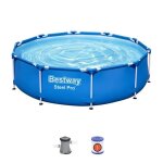 Kit piscine hors sol tubulaire bestway - steel pro? - 305 x 76 cm - ronde (livrée avec pompe de filtration) ... Kit piscine hors sol tubulaire bestway - steel pro? - 305 x 76 cm - ronde (livrée avec pompe de filtration) ...