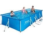 Kit piscine hors sol tubulaire bestway - steel pro? - 400 x 211 x 81 cm - rectangulaire (livre avec ...
