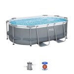 Kit piscine hors sol tubulaire bestway - steel pro max? - 305 x 200 x 84 cm - ovale (livrée avev filtre ... Kit piscine hors sol tubulaire bestway - steel pro max? - 305 x 200 x 84 cm - ovale (livrée avev filtre ...
