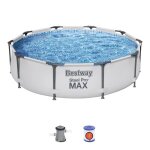 Kit piscine hors sol tubulaire bestway steel pro max? - 305 x 76 cm - ronde (avec épurateur à cartouche ... Kit piscine hors sol tubulaire bestway steel pro max? - 305 x 76 cm - ronde (avec épurateur à cartouche ...