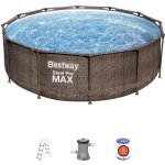 Kit piscine hors sol tubulaire bestway steel pro max? - 366 x 100 cm - ronde (livre avec filtre  cartouche ...