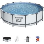 Kit piscine hors sol tubulaire - bestway - steel pro max? - 427 x 107 cm - ronde (pompe �chelle b�che ...