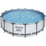 Kit piscine hors sol tubulaire bestway steel pro max - 457 x 122 cm - ronde (livre avec pompe de filtration ...