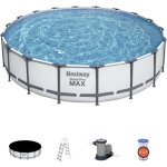Kit piscine hors sol tubulaire bestway - steel pro max? - 549 x 122 cm - ronde (avec filtre  cartouche ...