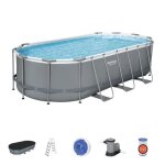 Kit piscine hors sol tubulaire bestway - steel pro max? - 549 x 274 x 122 cm - ovale (filtre � cartouche ...
