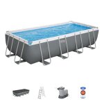 Kit piscine hors sol tubulaire bestway - steel pro max? - 549 x 274 x 122 cm - rectangulaire (filtre ...