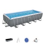 Kit piscine hors sol tubulaire bestway - steel pro max? - 640 x 274 x 132 cm - rectangulaire (filtre ...