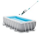 Kit piscine hors sol tubulaire intex - pris frame - 488 x 244 x 107 cm - rectangulaire - 26792np + nettoyeur ...